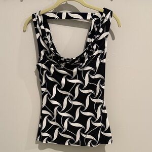 Elegant Black and White Women's Tank Top